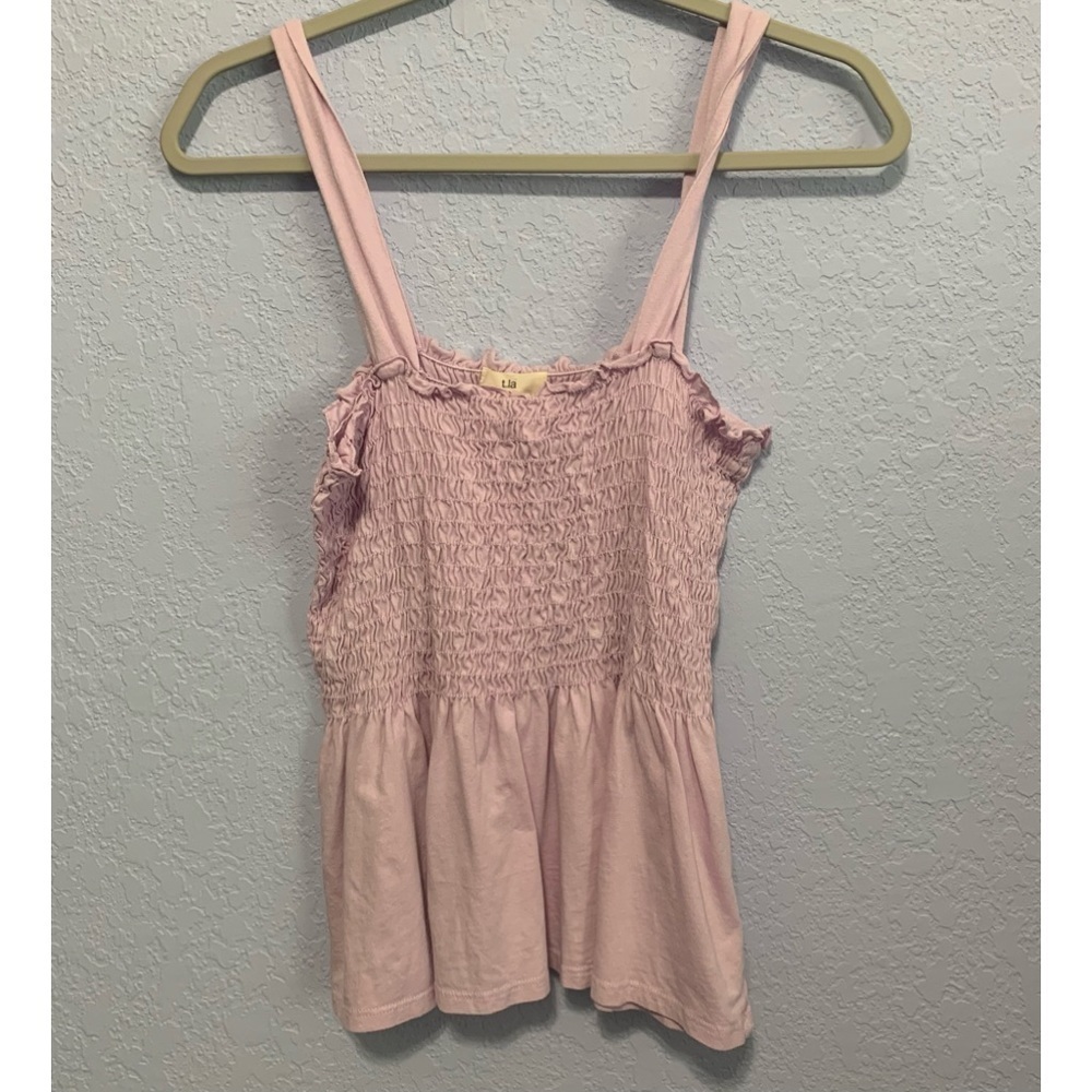 Anthropologie T.LA Peplum Smocked Tank Top